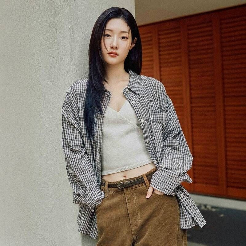 온앤온 쉬어 체크 셔츠 NEW5XB323 880896