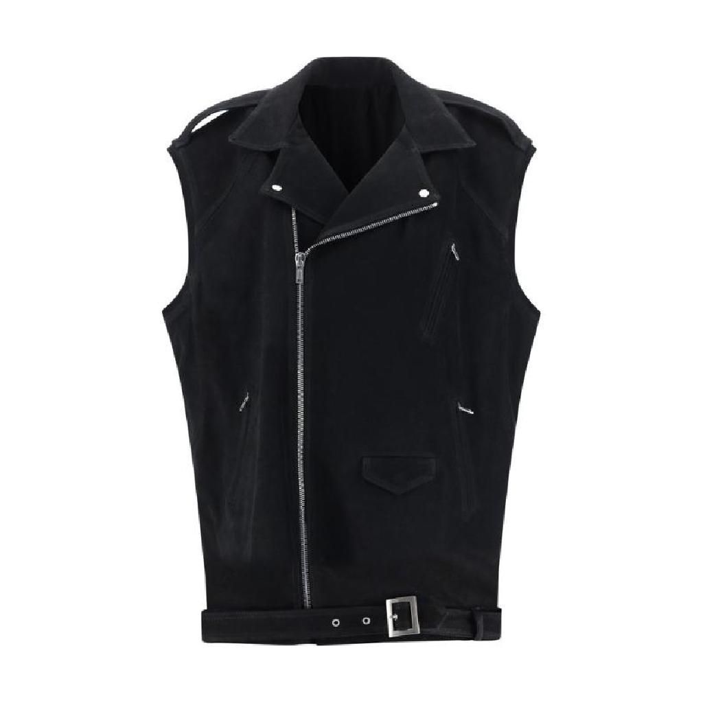 릭오웬스 릭 오웬스 Rick Owens 집업 가죽 바이커 질레 RP01D2762LCK 09 TP946381200