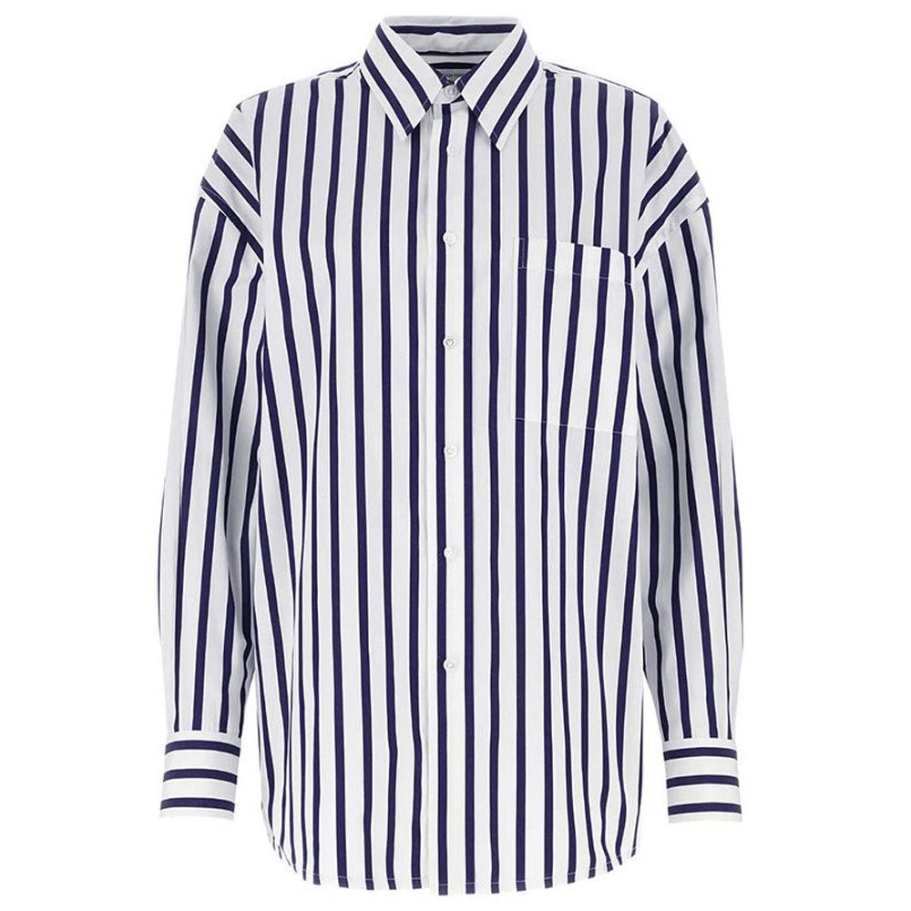 보테가베네타 보테가베네타 스트라이프 오버핏 셔츠 화이트네이비 723033 V2L30 9066