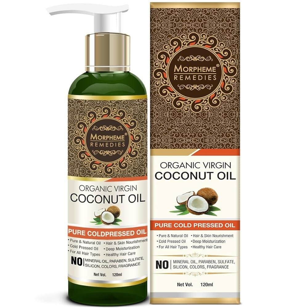 [해외] Morpheme Pure Organic Virgin Coconut Oil (ColdPressed) For Hair, Body, Skin Care, Massage 120 ml 여성 120밀리리터 오드퍼퓸