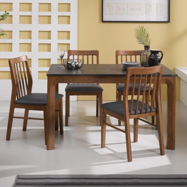 에보니아 [에보니아] 착불_ 파란 화산석 4인용 식탁테이블