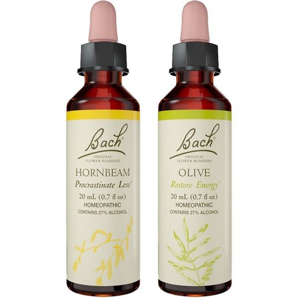 [해외] 배치 플라워 레미디 홈빔 올리브 오리지널 동종 요법 꽃 에센스 20ml 2팩