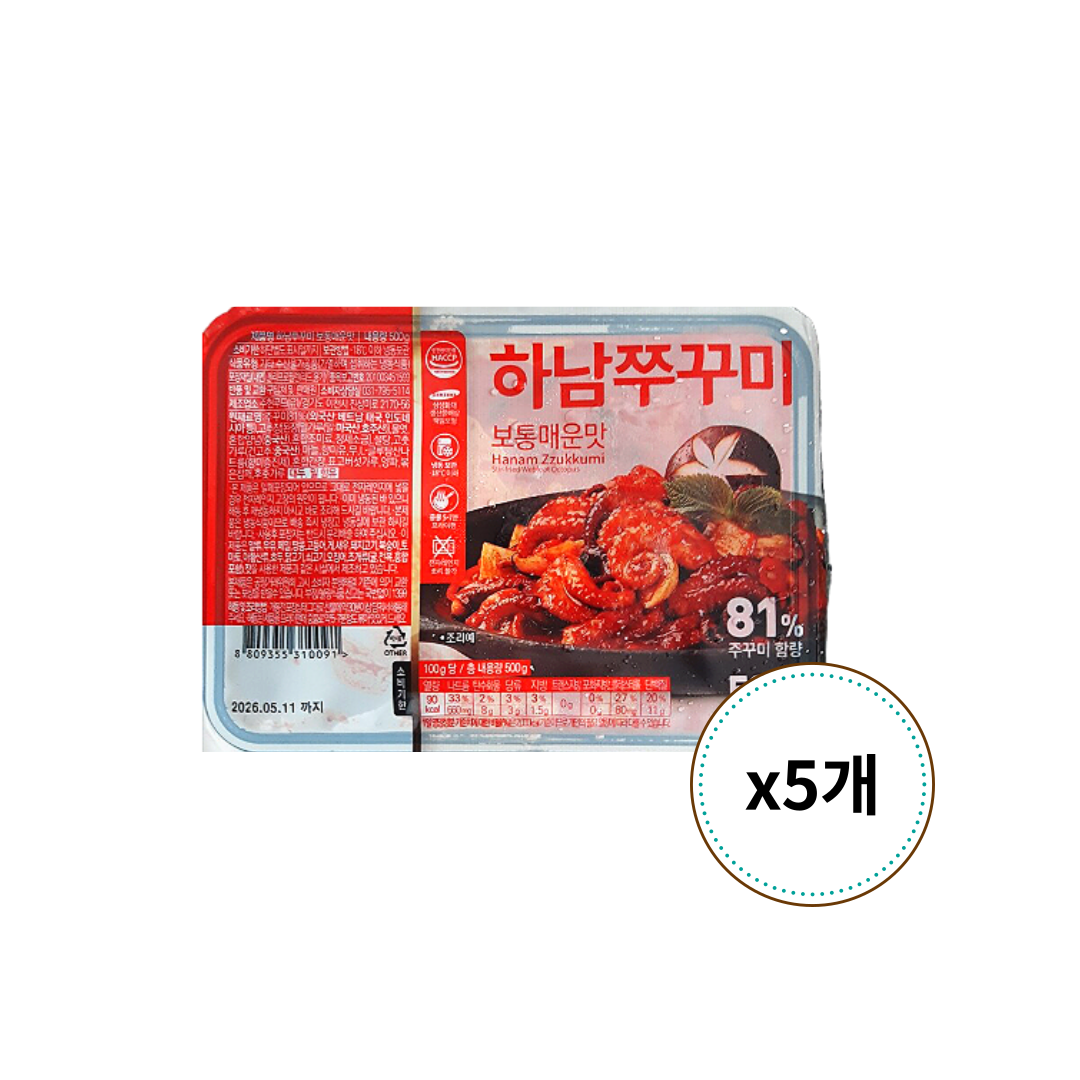 주현푸드 하남쭈꾸미 보통매운맛 500g x 5개