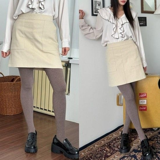 컴온밴딩피넛미니스커트 412T618S 빅사이즈 여성 512 (44656765)