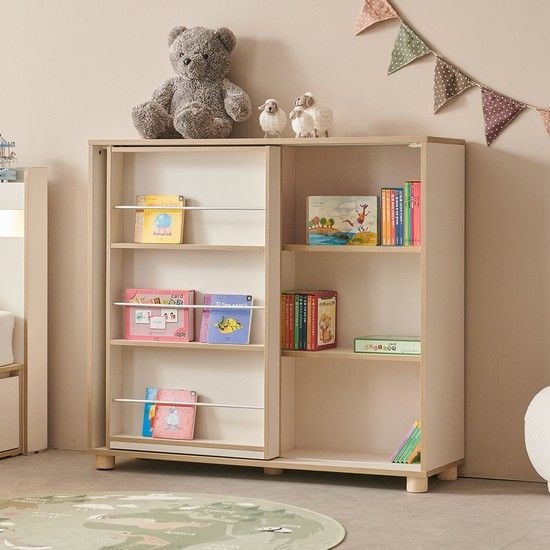 우아미가구oem 마르보 슬라이딩 이동식 책장 1200 착불