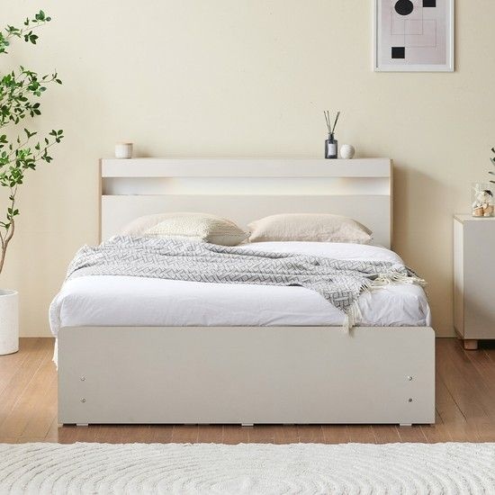 우아미가구oem 마르보 LED 3서랍 수납침대 Q 착불