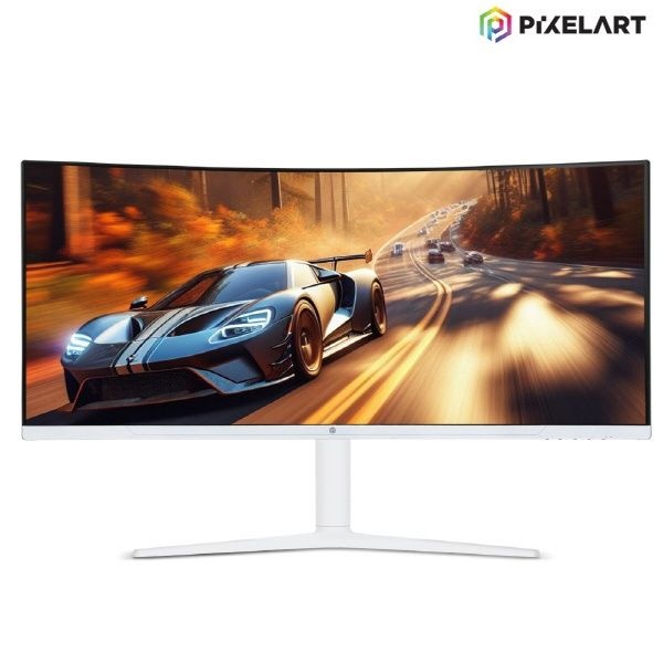 픽셀아트 PAQ3416W 화이트 커브드 멀티스탠드 WQHD 165 울트라와이드 게이밍 모니터
