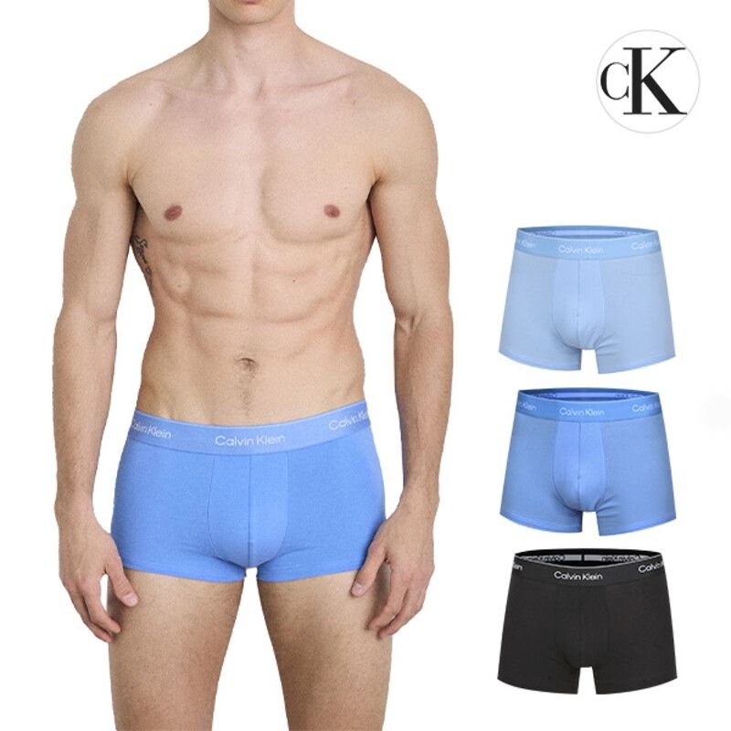 캘빈클라인 CK 언더웨어 아이콘 코튼 스트레치 남자 드로즈 속옷 3팩 세트 NB4392-W8O