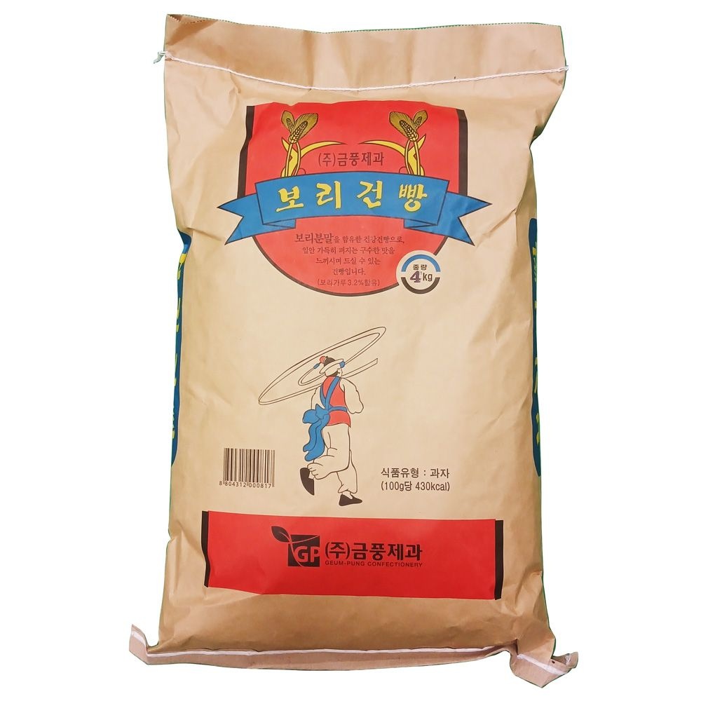 금풍제과 금풍 보리 麥 맥 건빵 4Kg 포대 자루 대용량 이강산닷컴