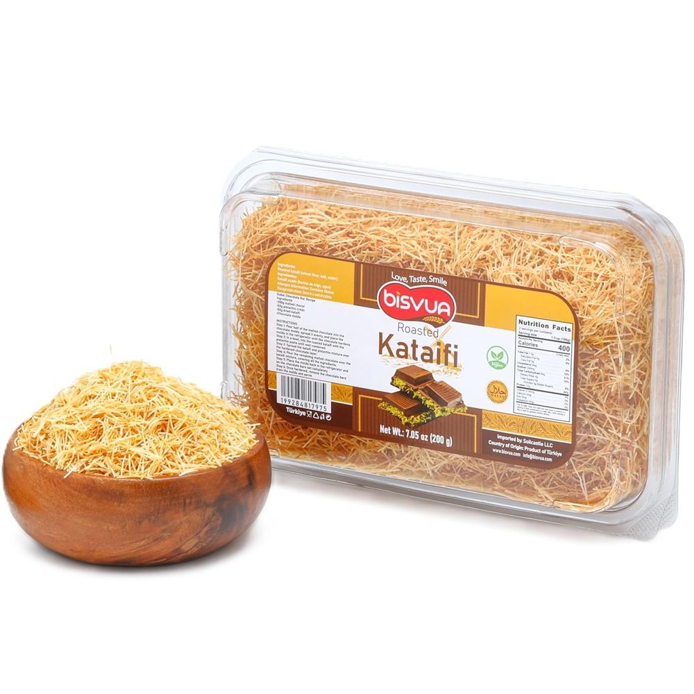 [해외] 카다이프 구운 볶은 면 튀르키예 두바이 BISVUA Roasted Chopped Kataifi Kadayif 200g
