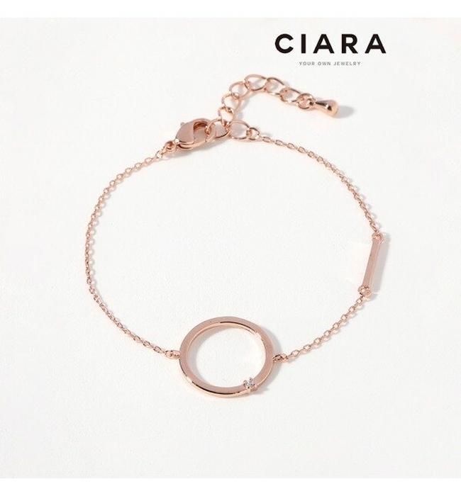[씨아라]CIARA 14K Livorno 써클링 언발 파이핑 팔찌(GoldPlated)