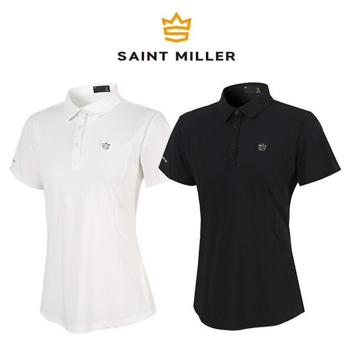 [기타브랜드][세인트밀러] 엘리스 여성 골프 카라 스판 라인 반팔 티셔츠 22MTS04