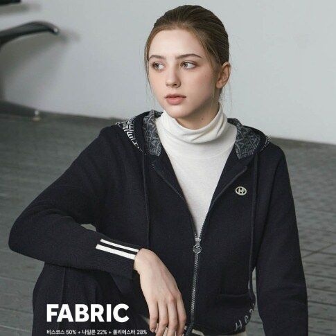 힐크릭 [모다아울렛][힐크릭]여성골프웨어 겨울니트 니트 셋업 집업 스웨터 1HCSWWU904BLK 순천점