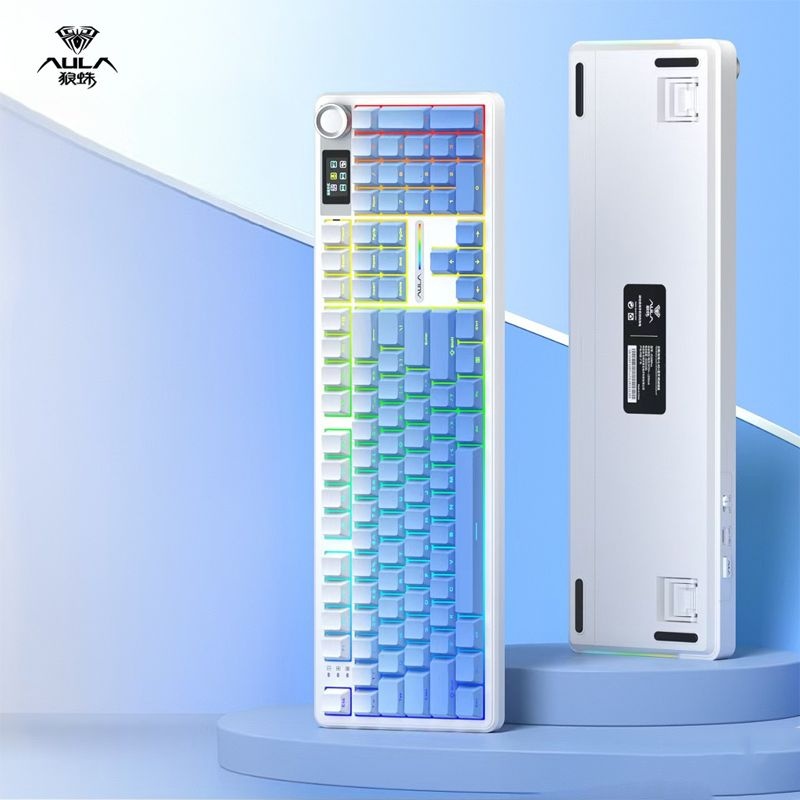 독거미 F108 pro 유무선 블루투스 기계식 키보드 아이스블루 풍령축