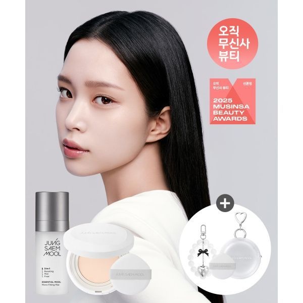 매장정품 JUNGSAEMMOOL [2025어워즈/단독기획] 프로래스팅 결핏 메쉬 쿠션 (본품) + 물 마이크로 피팅 미스트 55ml (원형