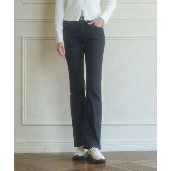 SALT AND CHOCOLATE 논페이드 부츠컷 데님 팬츠 인디고 4W241V003 323358