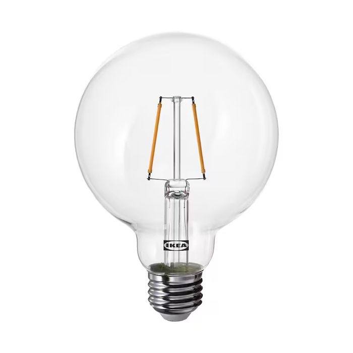 [롯데백화점] 이케아 LUNNOM 룬놈 LED 전구 E26 150루멘 구형 투명 95mm