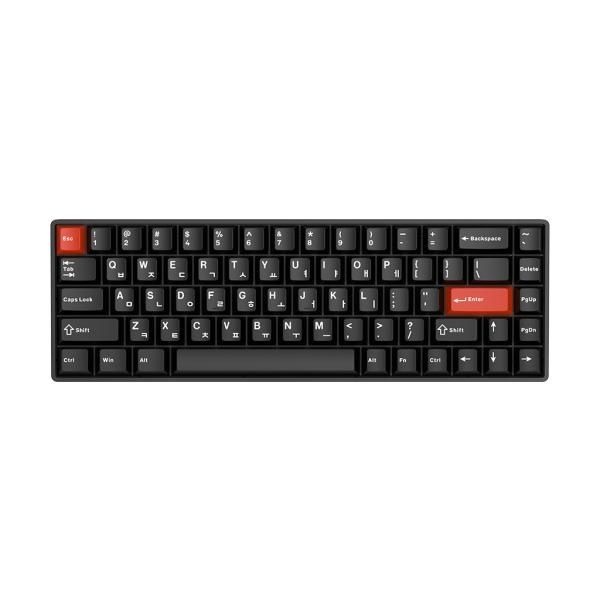 Teamwolf 유선 기계식 키보드, 팀울프 Raven68 HE 8K RT [레이븐68] 자석축, 브리즈축V2 블랙