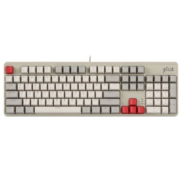 G-Clicker 유선 기계식 키보드,레트로 레드 슈퍼히어로 SPK104 퍼플축 RB1