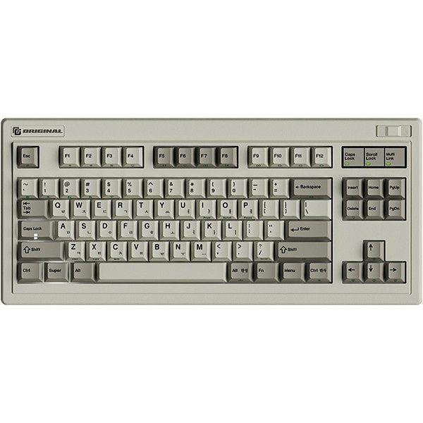 FL ESPORTS 유,무선 블루투스 기계식 키보드 OG87 레트로 그레이 저소음고래