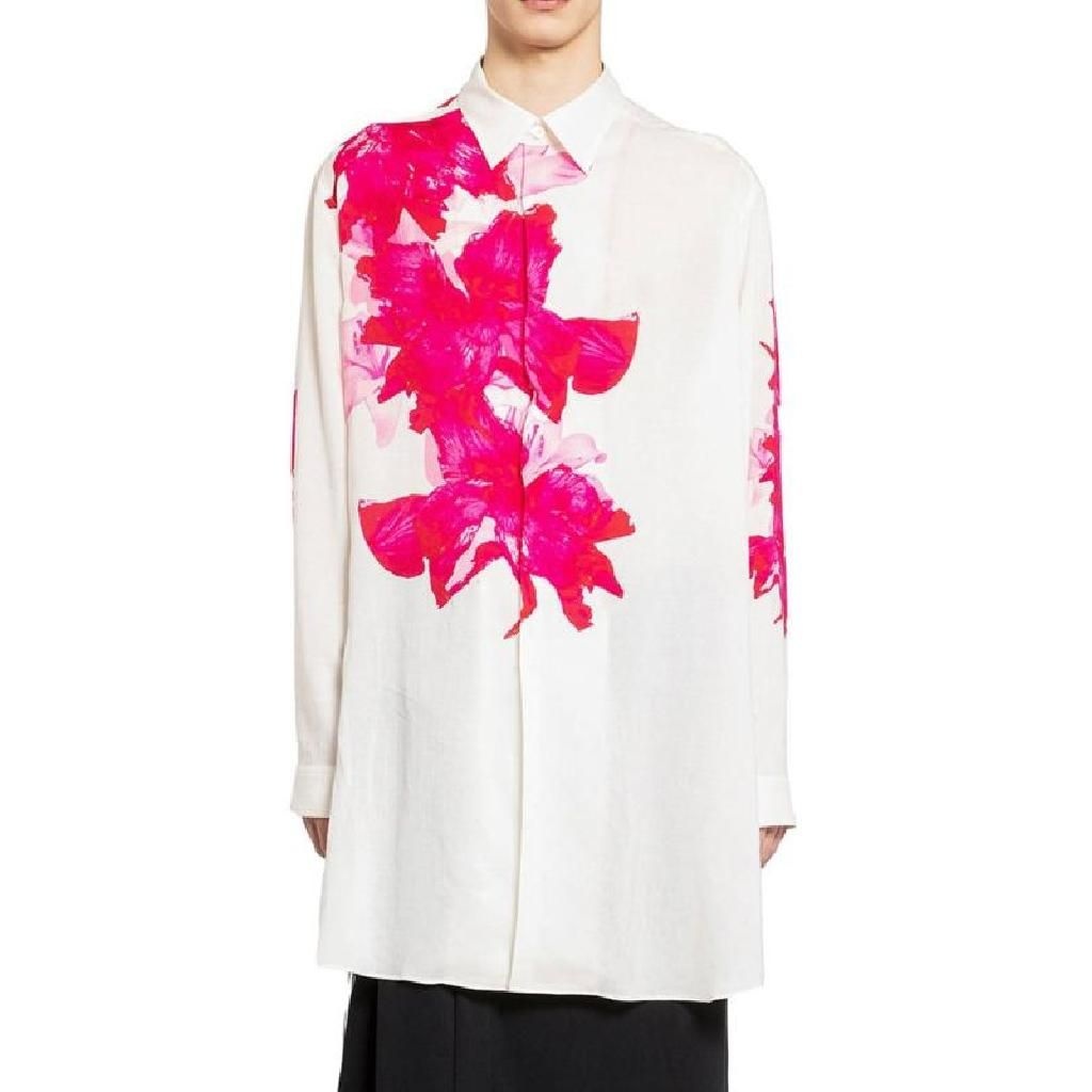 야마모토 요지 야마모토 플로럴 프린트 롱 셔츠 HOB76219 1 TP944827605
