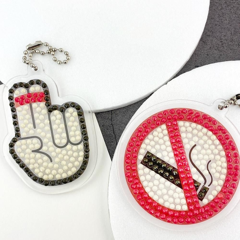 학교흡연예방 가방 열쇠고리 금연키링 DIY키트 돌봄센터 취미키트 문화강좌 미술교재