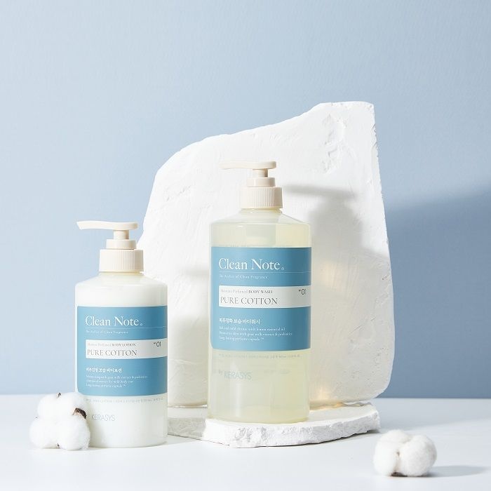 케라시스 클린노트 퓨어코튼향 바디워시 800ml+바디로션 500ml
