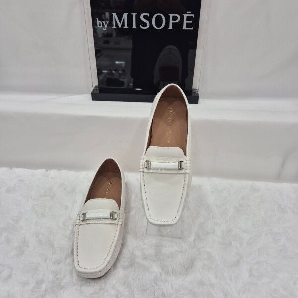 [미소페 (패플)] [미소페]By미소페 여성 클래식 메탈 포인트 로퍼 112HH439GH010 WHITE 2_JJ
