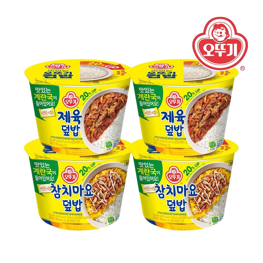 오뚜기 오뚜기_컵밥_참치마요덮밥(즉석국)x2개+제육덮밥(즉석국)x2개