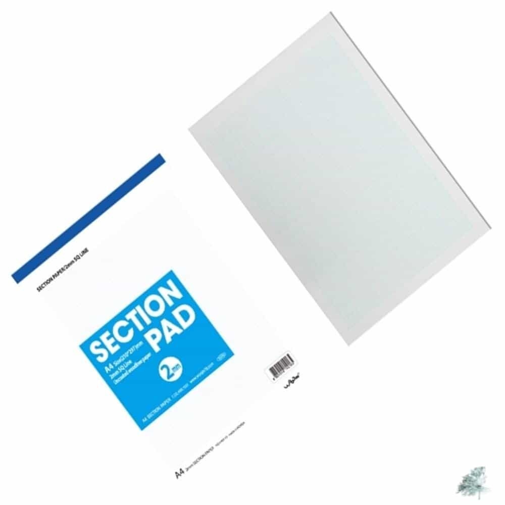 [컬러웨이브OEM][오늘출발] 캔캔토토 방안지 섹션패드 A4 2MM약27매X10개입 모눈종이 그래프용지 줄연습장