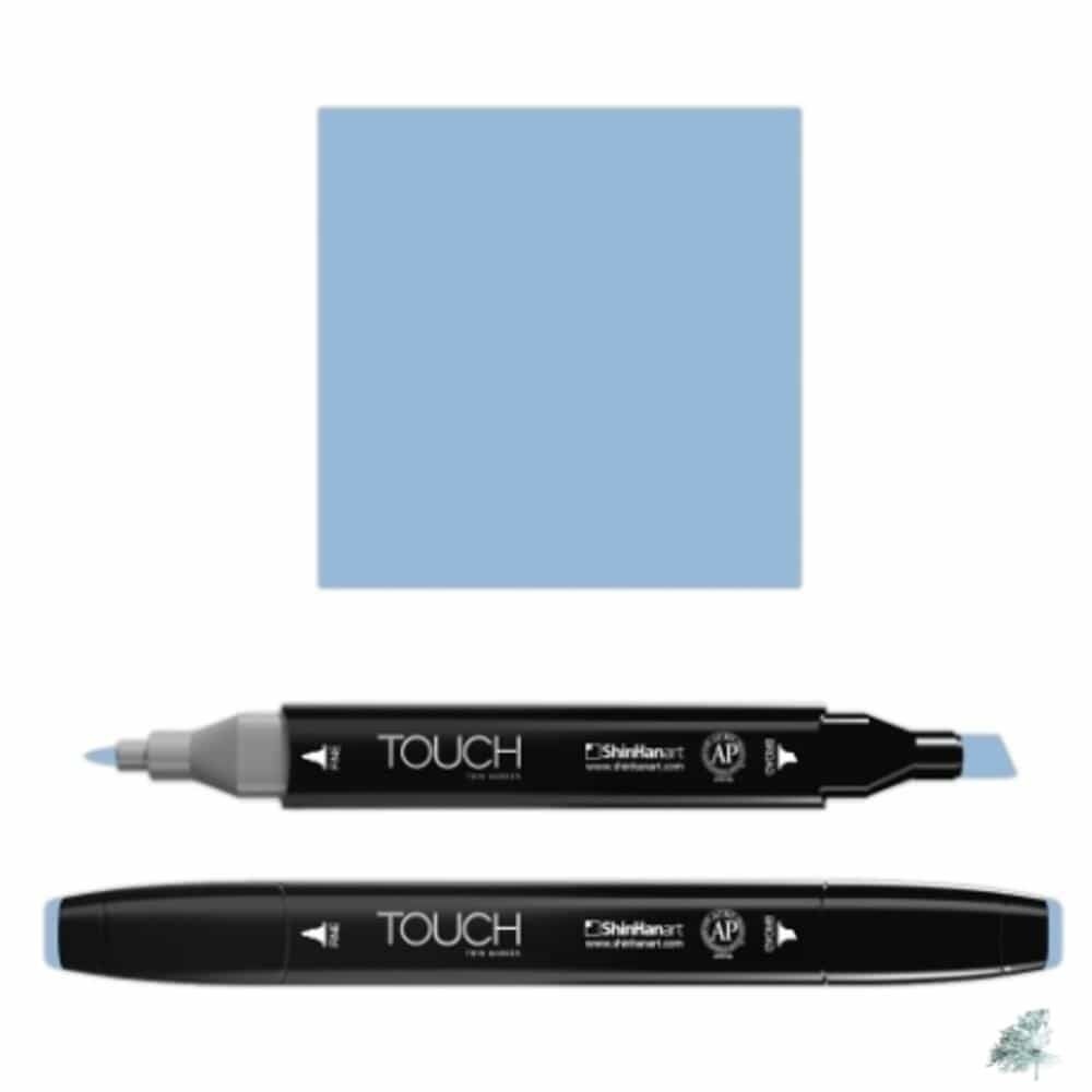 캔캔바바 신한 뉴터치트윈마카 PB183 펜타로블루 손글씨 일러스트 색칠마카