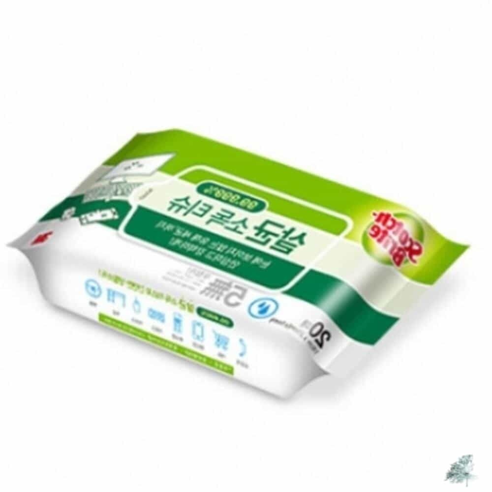 캔캔바바 살균 소독티슈 20매 15X20CM 주방물티슈 차량용티슈 청소티슈