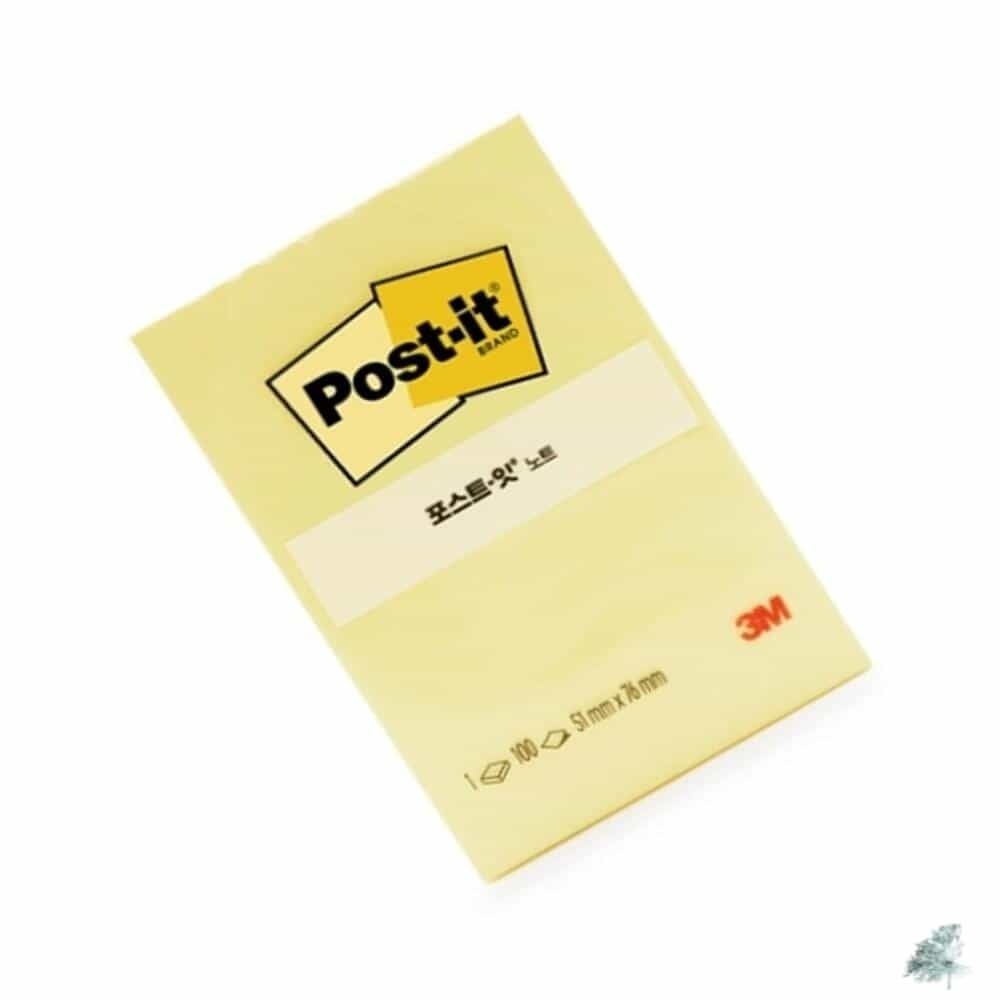 캔캔피피 포스트잇 일반 656 노랑 51X76 100매 메모수첩 예쁜메모지 모니터메모