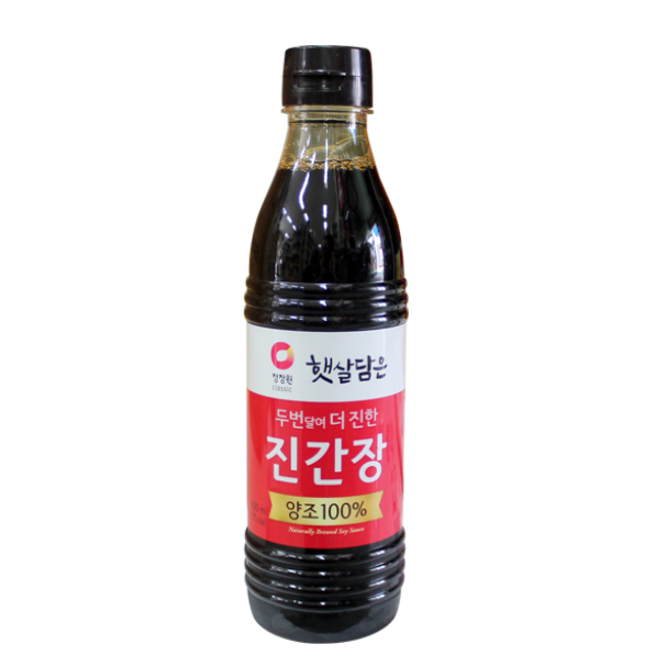 [온누리7%혜택]청정원 두번달여 더진한 양조 진간장 500ml
