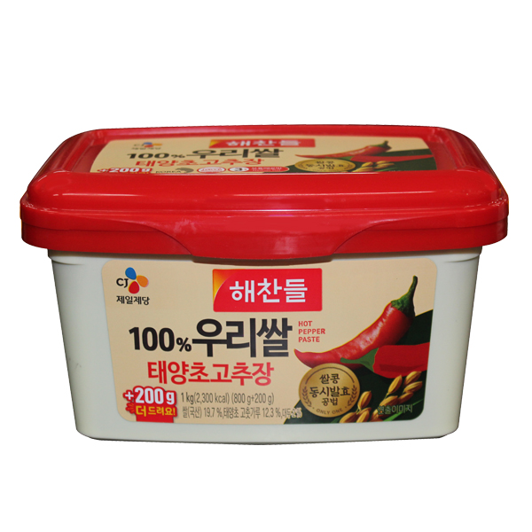 CJ 해찬들 우리쌀 태양초 고추장 800g+200g