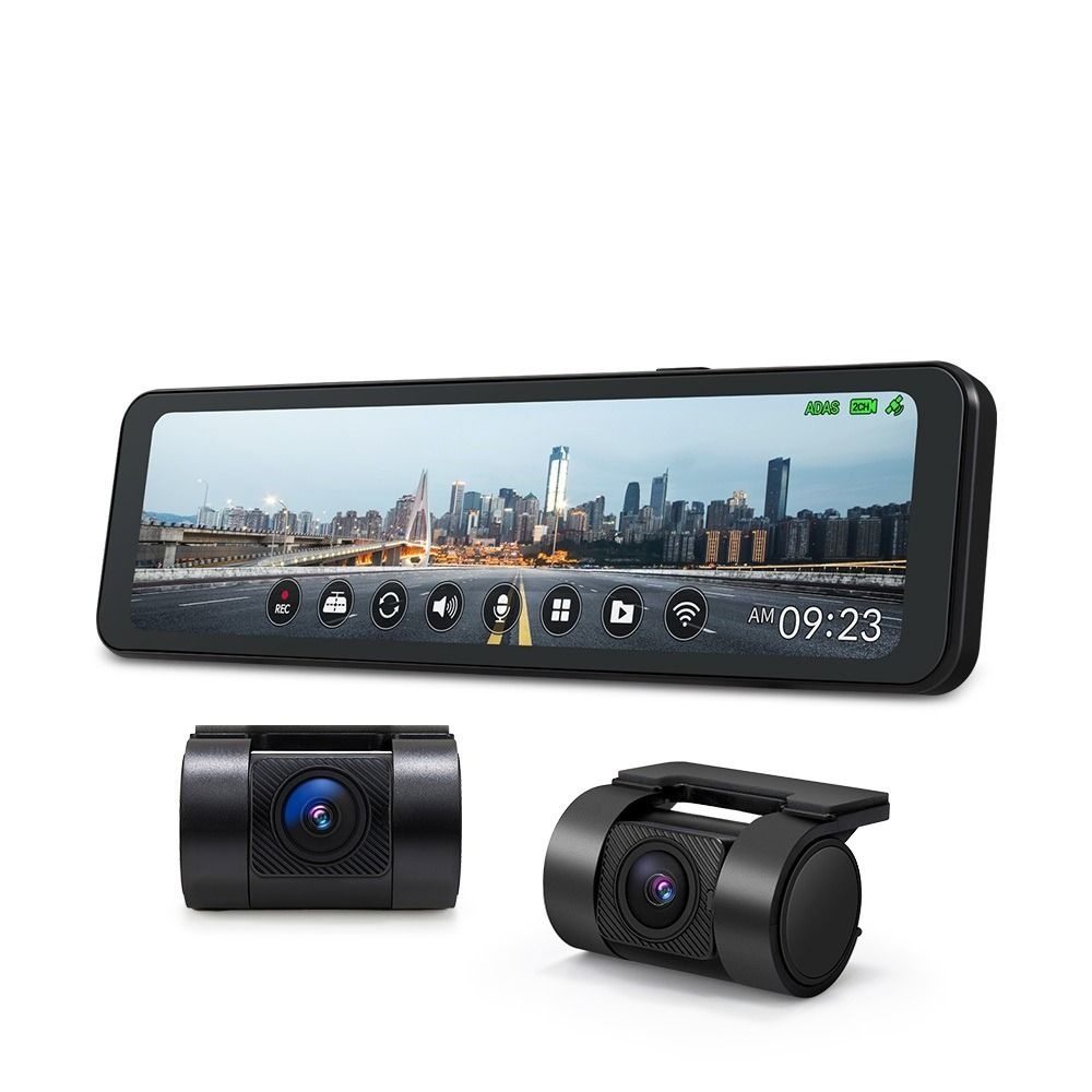 파인디지털 (현대Hmall) [실내형] 파인뷰 R5 POWER Wi-Fi 룸미러 블랙박스 128GB 자가장착 2채널 Q/F 26cm 대화면