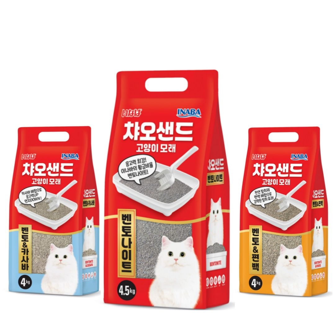 이나바 (현대Hmall) 이나바 챠오샌드 고양이 벤토나이트+카사바 모래 4kg