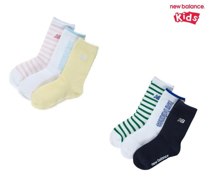 [롯데백화점] 뉴발란스 키즈 [3PCS] 포인트 장목 양말 박스 (NK8EGS206U)
