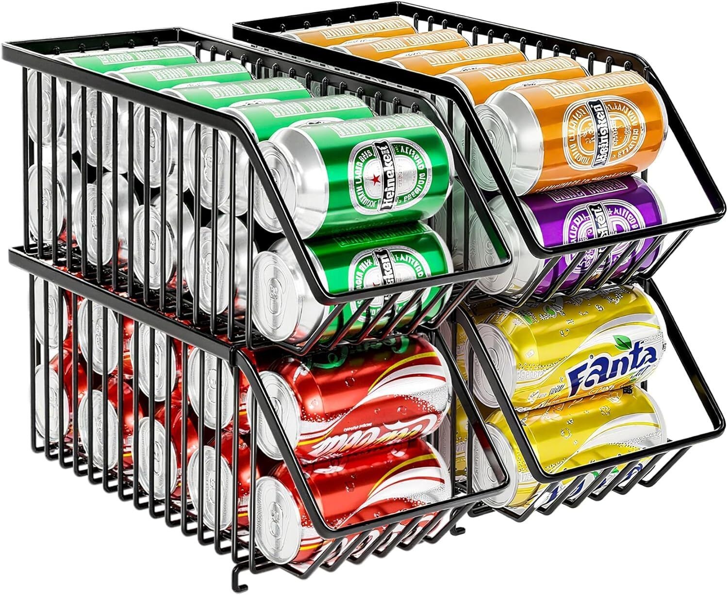 보텍(Boeetech) 음료수 캔 정리함 4개 세트 쌓아서 보관 가능한 주방 수납