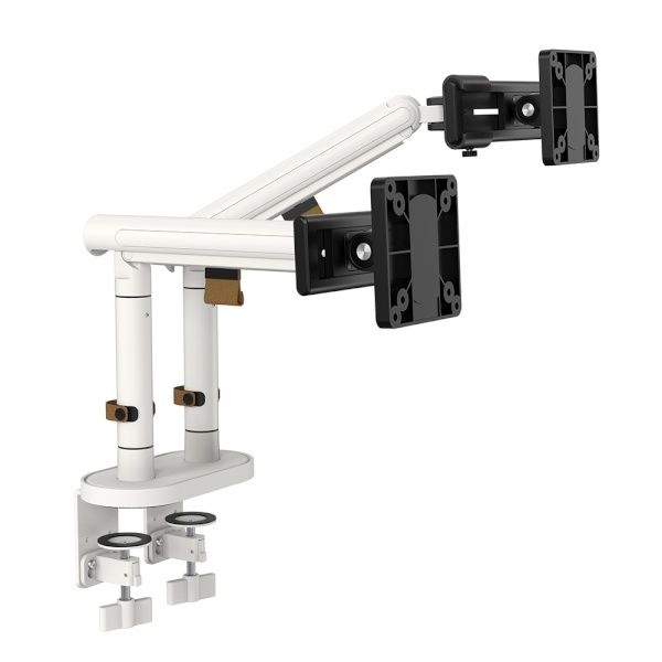 카멜인터내셔널 클램프형 디자인 듀얼 모니터암, GDA2DS 화이트 ( 최대 32형 )