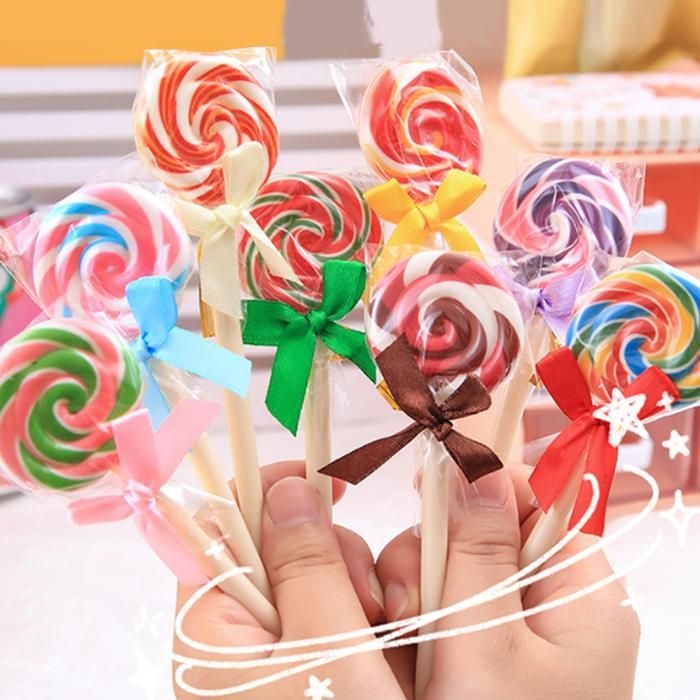롤리팝 볼펜 사탕 귀여운 펜 [진짜같은 캔디 학용품 특이한 예쁜 선물 판촉물 기념품 사은품]