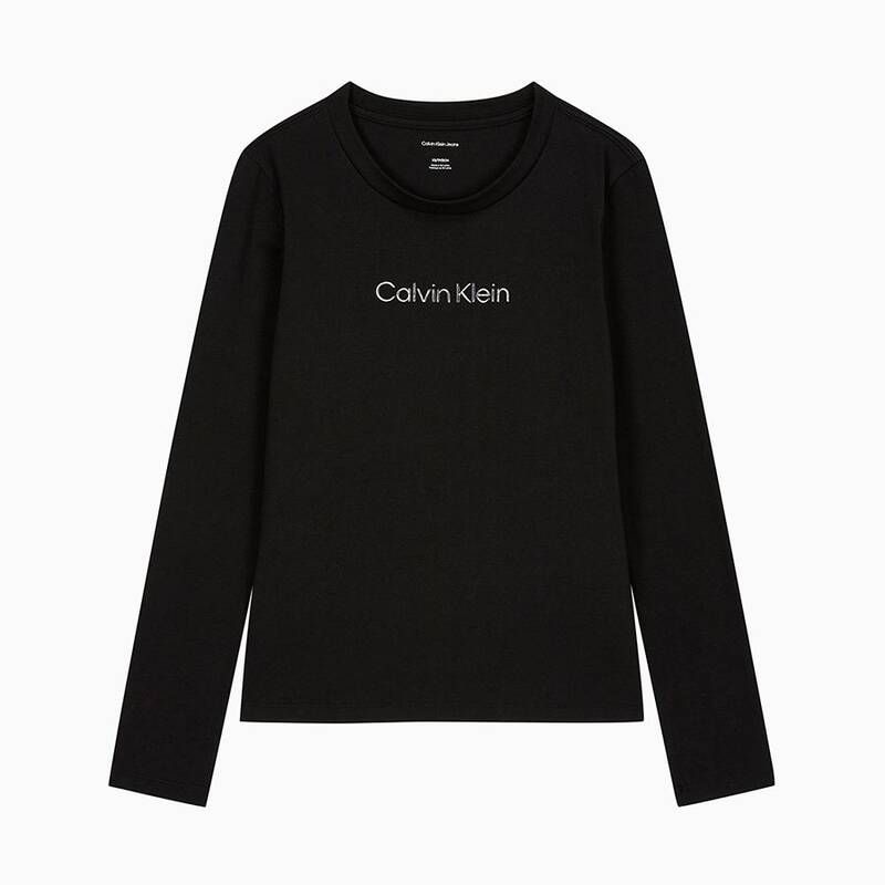 캘빈클라인 진 여성 LS 스탠다드 로고 슬림 크루넥 티셔츠 47D281G-UB1 315123