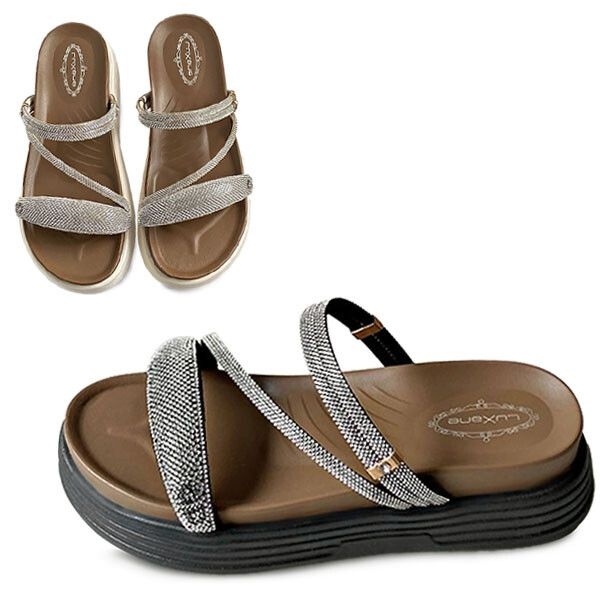 까미에뮤즈 (현대Hmall) [하프클럽/까미에뮤즈]kami et muse 큐빅 스트랩 슬리퍼_KM24s194-1