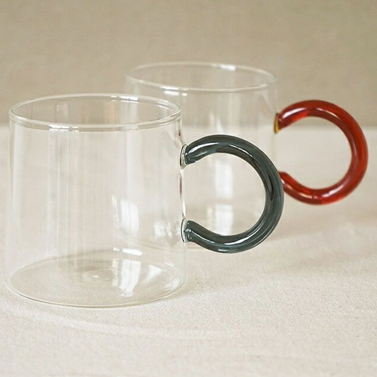 스콘 [해외] 스콘 내열 유리 링 머그잔 HS3071 HS3072 2컬러 SKON