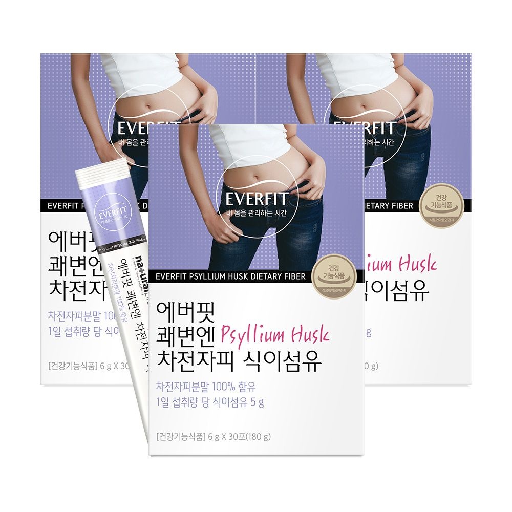 [롯데백화점] 내츄럴플러스 [내츄럴플러스] 에버핏 쾌변엔 차전자피 식이섬유 30포 3박스