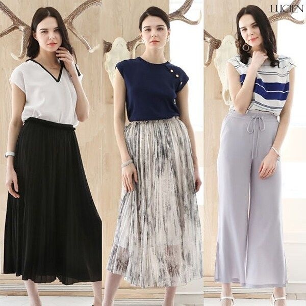 (주)건원 루시앙 샤이플리츠 팬츠/스커트 3종 택1