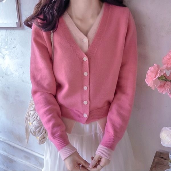 리린 프랜스 레이어드 보들쫀득 도톰따스미 봄봄가디건