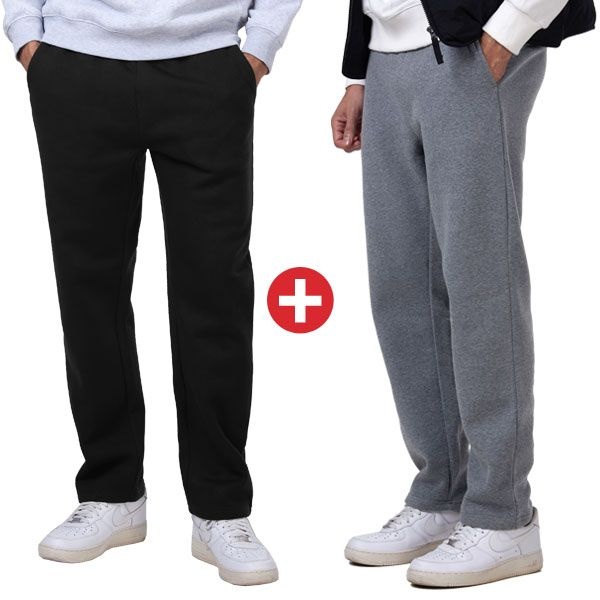 라이트히트 남성 겨울 기모 트레이닝 팬츠 1+1