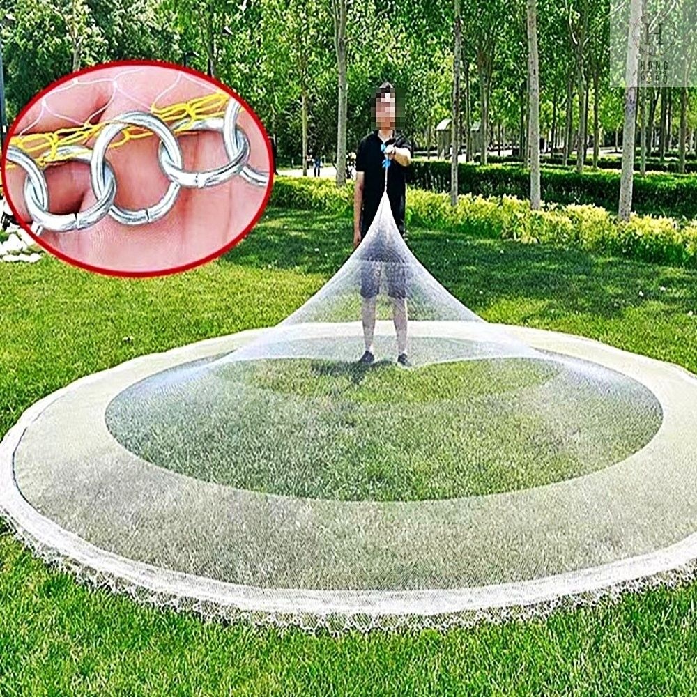 원형고리투망 특대형 중형 민물바다겸용 수동 투척어망 대형투망 고강도그물망