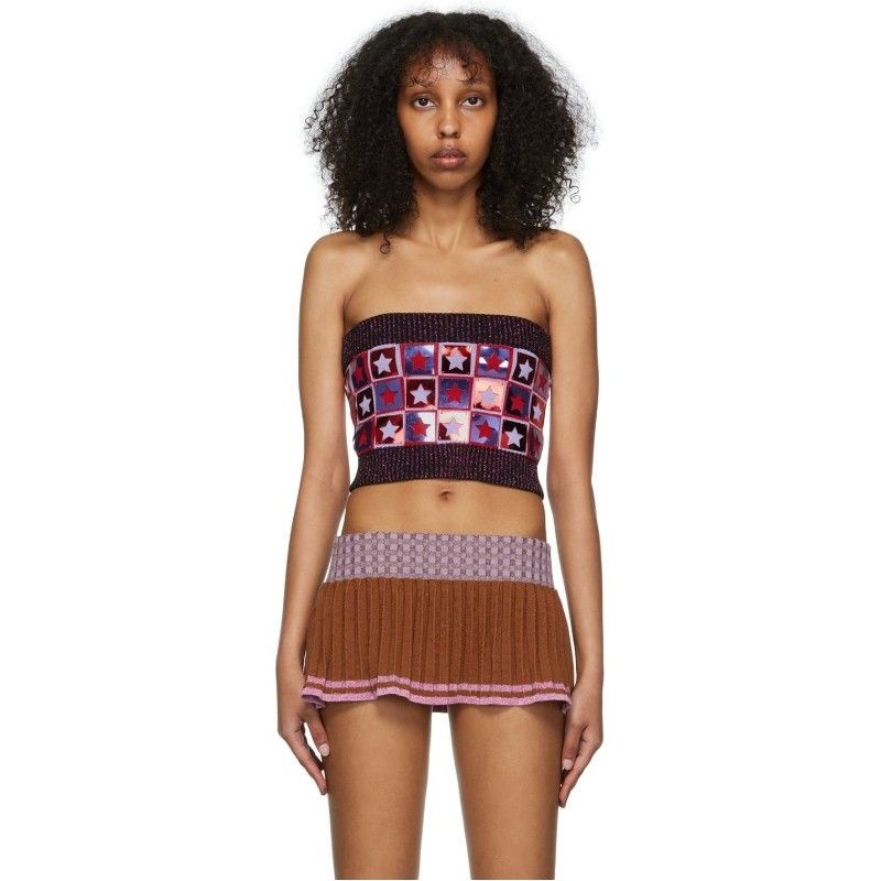 ANDREJ GRONAU 안드레이 그로나우 SSENSE 익스클루시브 레드 메리노 울 캐미솔 221112F11100